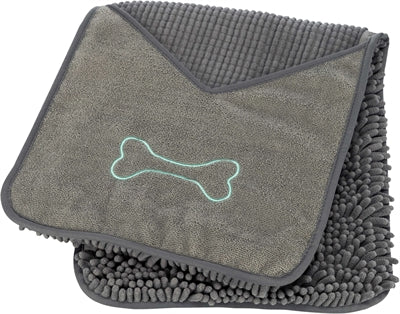 Trixie Microvezel Handdoek Met Insteekzakken Grijs 78X32 CM