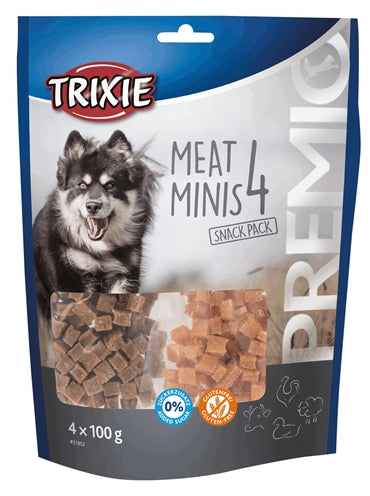 Trixie Premio Vlees Minis Kip / Eend / Rund / Lam 4X100 GR