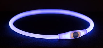 Trixie Halsband Usb Flash Light Lichtgevend Oplaadbaar Tpu Blauw