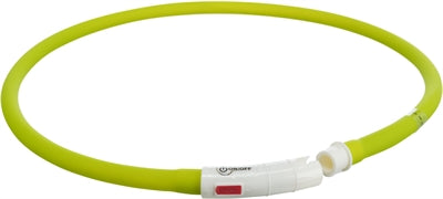 Trixie Halsband Usb Siliconen Lichtgevend Oplaadbaar Groen 70X1 CM