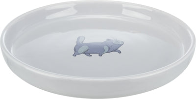 Trixie Voerbak / Waterbak Plat En Breed Kattenprint Grijs 23 CM 600 ML
