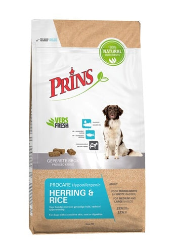 Prins Procare Adult Medium / Large Herring / Rice Hypoallergenic 12 KG