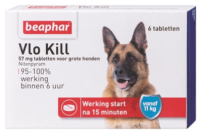 Beaphar Vlo Kill+ Grote Hond Vanaf 11 Kg 6 TABLETTEN