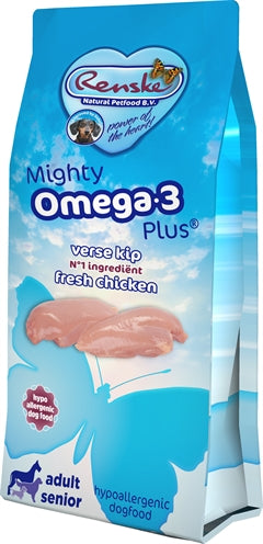 Renske Mighty Omega Plus Adult/Senior Kip/Rijst