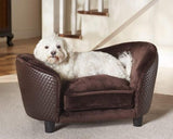 Enchanted Pet Enchanted Hondenmand Sofa Ultra Pluche Snuggle Wicker Zwart 68X41X38 CM